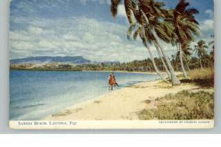 LAUTOKA FIJI Saweni Beach Old Postcard  