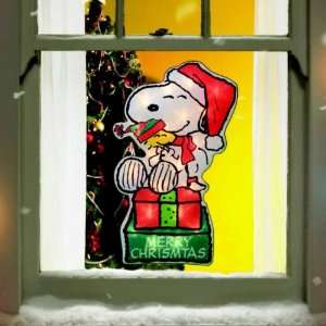    Peanuts 15in Window Decor   Snoopy & Woodstock 