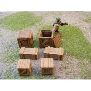  Miniature Terrain Mixed Wooden Crate Set Toys & Games
