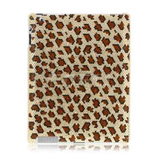 NEW LEOPARD PRINT CRYSTAL DIAMOND BLING CASE FOR iPAD 2  