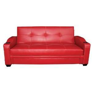  Home Source Industries 13062 Three Seater Sofa Bed, Red 