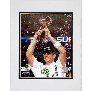   Packers Aaron Rodgers Super Bowl Xlv Matted Photo