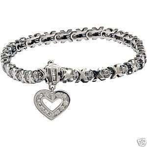NEW Diamond Pave Gold Ladies Heart XOXO Bracelet  