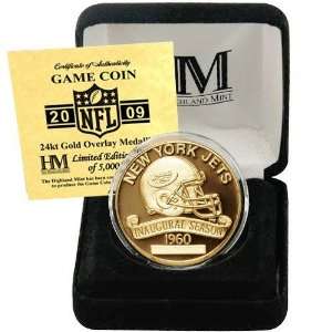 New York Jets 24KT 2009 Gold Game Coin