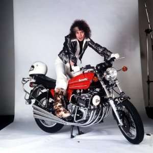  Marc Bolan Musician Tries the Super Motorbike the Benelli 
