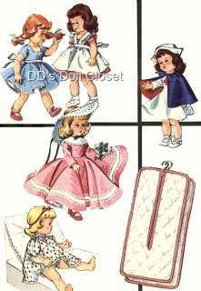 Vintage Doll Clothes Pattern 2057 8 ~ Ginny, Wendy  