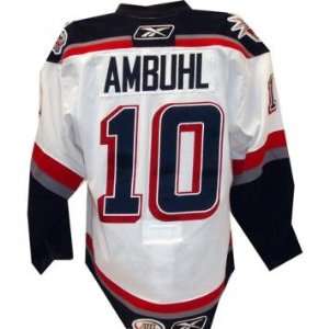  Andres Ambuhl #10 2009 2010 Hartford Wolf Pack Game Used 