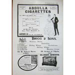  1906 Abdulla Cigarettes Brigg Umbrellas Baragraphs Gunn 