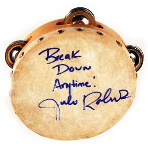 Julie Roberts Country Hottie Autographed Break Down Here Tambourine