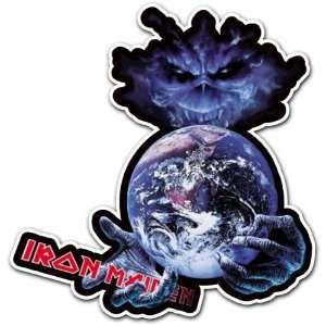  Iron Maiden Globe Music Band Car Bumper Sticker Decal 4.5 