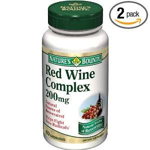 Natures Bounty Resveratrol Red Wine Extra Count and Grapeseed and 