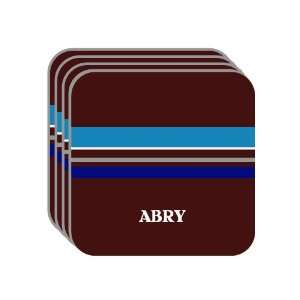 Personal Name Gift   ABRY Set of 4 Mini Mousepad Coasters (blue 