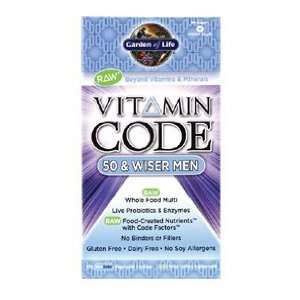 Vitamin Code 50 & Wiser Men 120 Vegetable Capsules   Garden of Life