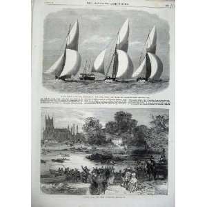  London Yacht Club Niobe Sphinx 1866 Hampton Races Ferry 