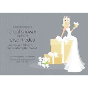  Bride On Gift (Blonde) Invitations