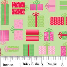 BY YARD   Riley Blake Designs Christmas Gifts Presents Fabric C2543 
