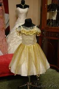 FLOWER GIRL PAGEANT PARTY HOLIDAY DRESS 2570 GOLD SIZE 4 6  