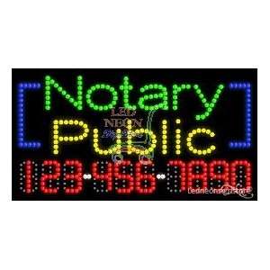  Notary Public LED Sign 17 inch tall x 32 inch wide x 3.5 