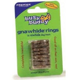 Busy Buddy Gnawhide Rings, Small, 16 pieces by Premier
