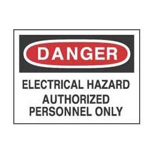 Signs With Safety Message Legend Danger Electrical Hazard  