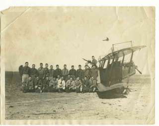 WWI FIGHTER PLANE GROUP SNAPSHOT PHOTO  