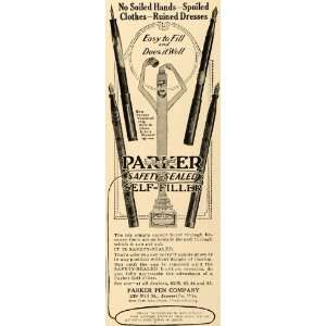  1917 Ad Parker Pen Company Fountain Safety Self Filler 