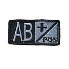 Bloodtype Patch Velcro Hook Backing AB Pos + OD GREEN  