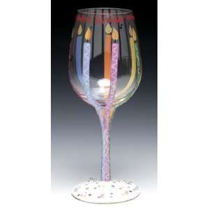 Happy Birthday Wine Glass by Lolita 