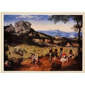  1937 Tipped In Print Pieter Brueghel Art Hay Harvest 