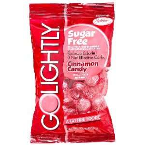 Go Lightly Hard Candy   Sugar Free   Cinnamon, 4 oz bag, 12 count 