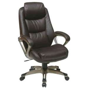    EC6 Executive Wine Eco Leather Chair with Padded Ar