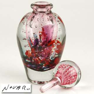 Jean Claude Novaro HAND BLOWN Glass Sculpture Vase Perfume Bottle 