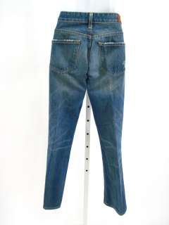 FRX Blue Denim Whiskered Straight Leg Jeans Sz 27  