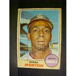  Bubba Morton California Angels #216 1968 Topps Signed 