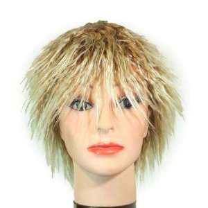  Long Strawberry Blonde tipped Pale Blonde twist / bangs synthetic wig