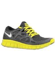 NIKE Free Run+ 2 Mens Running Shoes, Black/Reflective Silver/Electric 