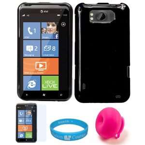   Windows Smart Phone + Clear Screen Protector + Pink Rubber Suction