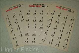 1963 Milton Bradly Multiplication Flash Cards 100 pack  