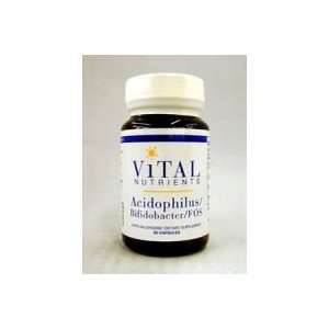  Vital Nutrients Acidophilus/Bifidobacter/FOS 60 Capsules 