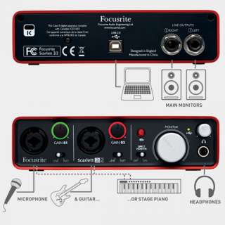 Focusrite Scarlett 2i2 USB Audio Interface Plug In Suite 2 i2 EXTENDED 