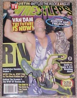 2002 TV Wrestlers Magazine Rob Van Dam RVD Signed COA  
