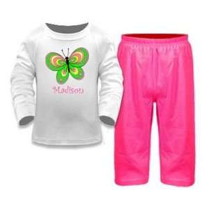  Baby Girl Clothing Butterfly 2 Piece Pant Set Baby