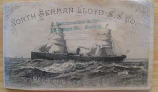 MOSEL (North German Lloyd) VERY RARE c1870s DECK PLAN  