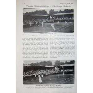  1906 Wimbledon Tennis Sport Sutton Douglas Cricket Men 