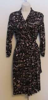   Furstenberg Carneigh Boucle wrap dress pink 8 DVF New NWT silk black