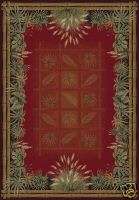 Tropical Red Floral with Bamboo 2X8 Area Rug Carpet Runner  