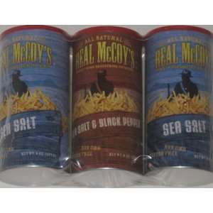 Real McCoys All Natural Shoestring Potatoes Variety Pack 8 Oz (3 Pack 