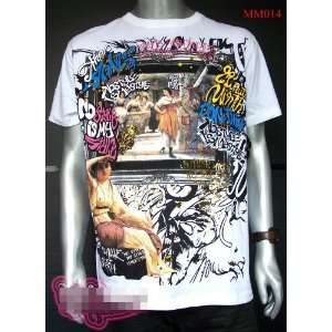  Graffiti minute mirth Rock Punk Art Tattoo Street T Shirt L Free
