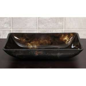   Art Glass Vessel Vanity Sink RE9019+Free Pop Up Drain 