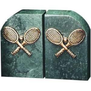  Verdigris Marble Tennis Bookends 